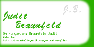 judit braunfeld business card